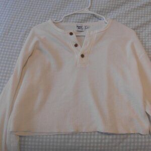 Princess Polly Women's White and Cream Crop-top